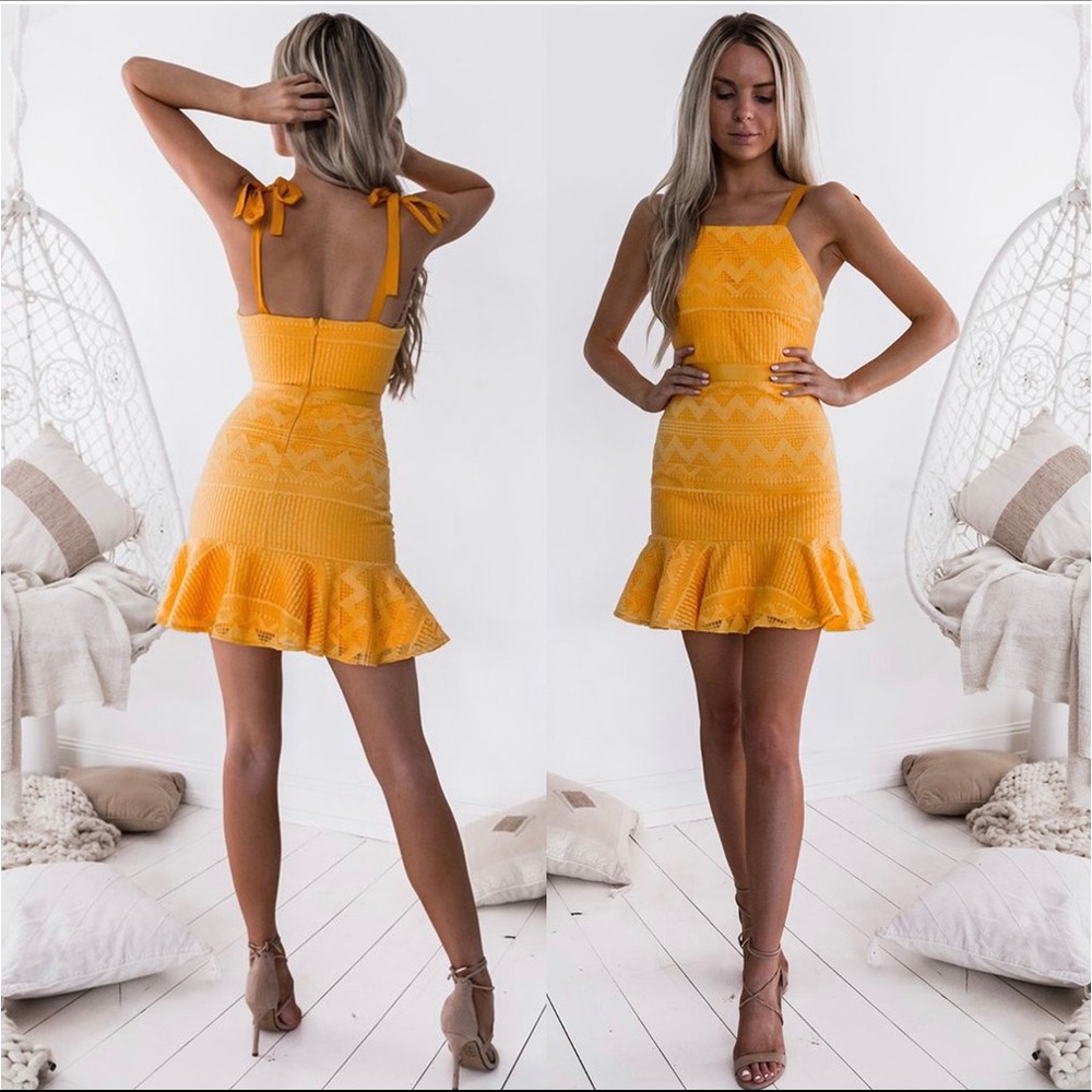 Two Sisters yellow dress